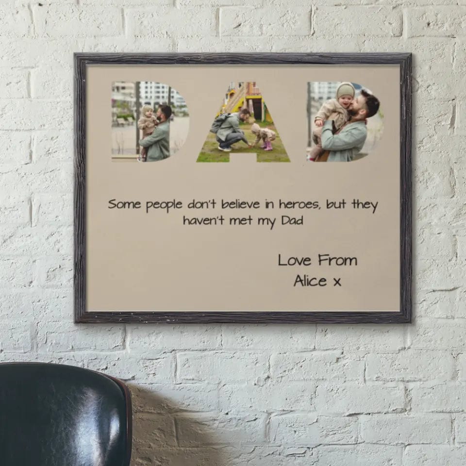 Dad Photo Upload Framed Print